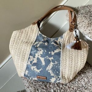 Sakroots Roma Straw Small Shopper